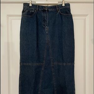 Ralph Lauren Jeans Co Denim Maxi Skirt! Size 14! 100% Cotton
